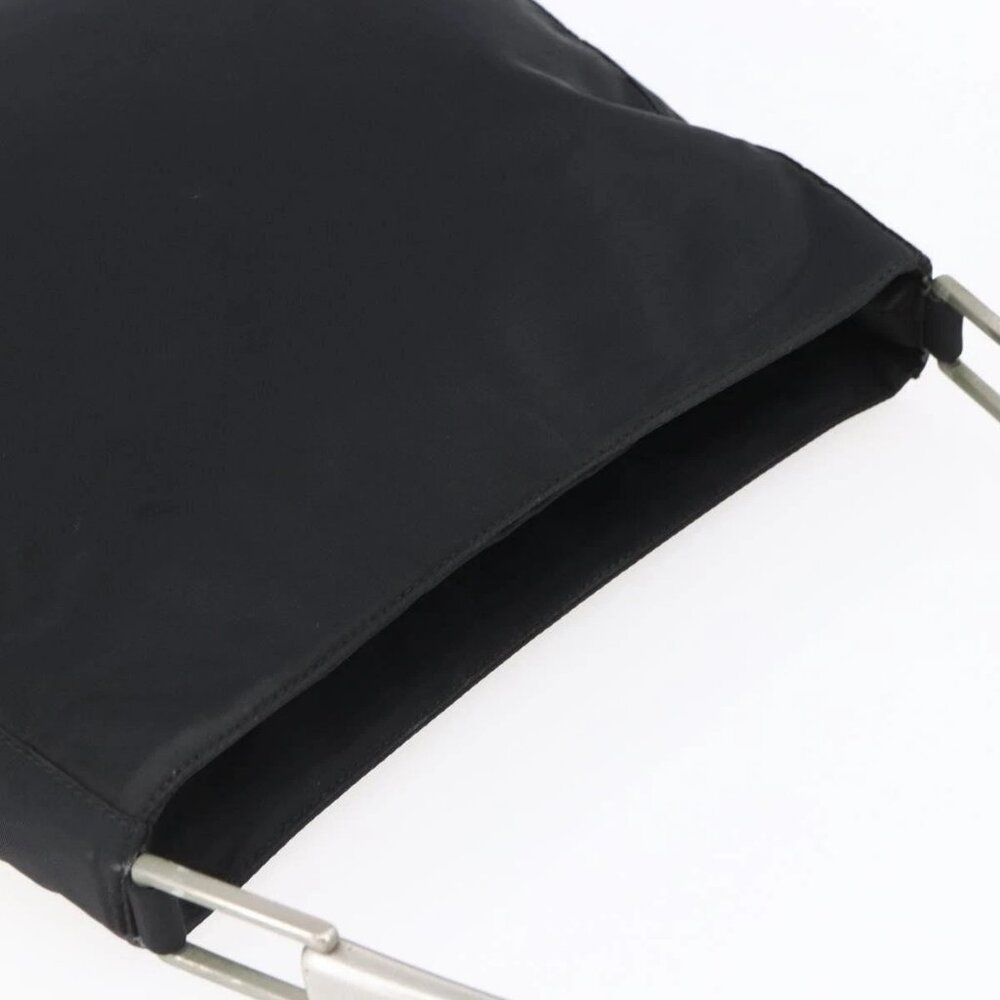 PRADA Shoulder Bag Nylon Plastic Black Silver Auth 152891 - Picture 7 of 16